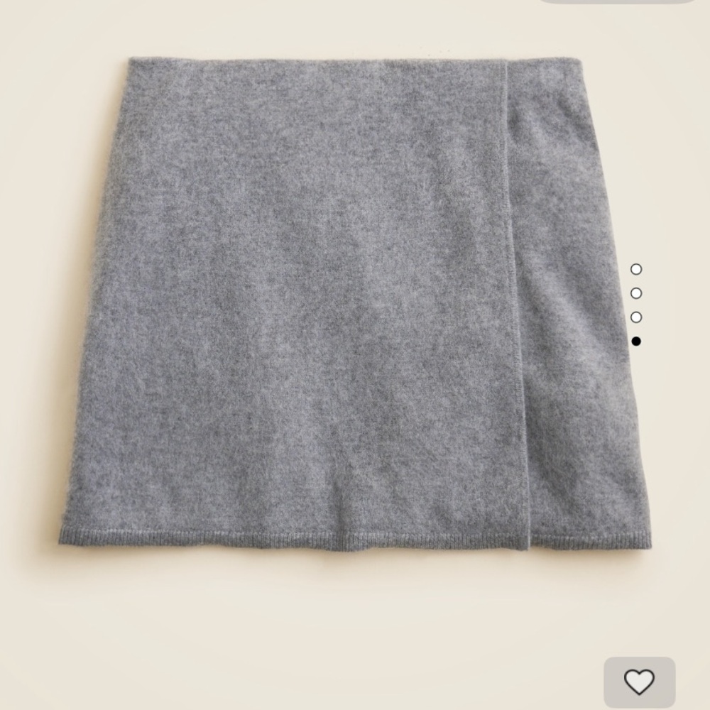 J. Crew Brushed Cashmere Gray Mini Skirt
